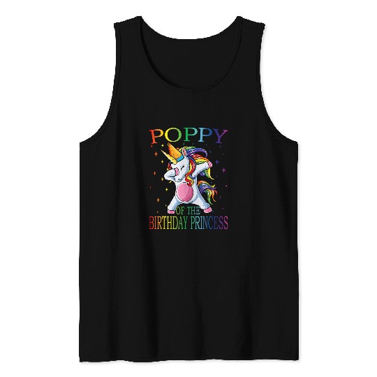 Unicorn Pet Poppy Of The Birthday Princess Unicorn Girl Boy Tank Tops