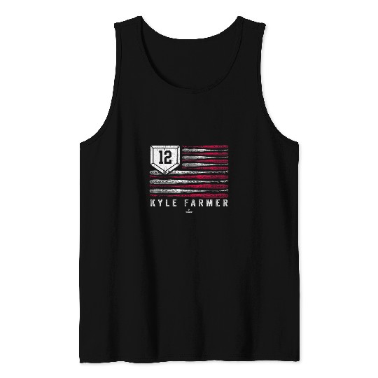 vintages US Flag Baseball Stripes Kyle Farmer Minnesota MLBPA Tank Tops