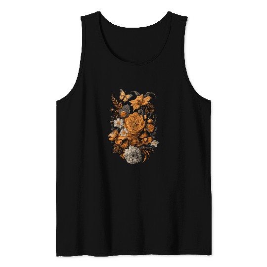 Discover vintages Flowers Floral Pressed Flower 220 Tank Tops