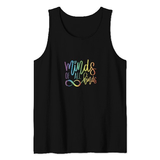 Autism Puzzle Minds Of All Kinds Neurodiversity Infinity Tank Tops