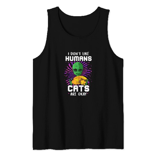 Aliens UFO Men Women Boys Girls Green Space Area 51 5 5 Tank Tops