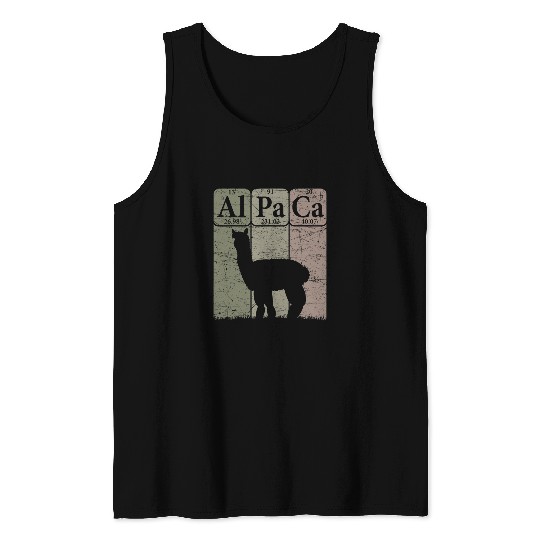 Llama Pet Periodic Table Elements Llama Alpaca vintages 21 Tank Tops