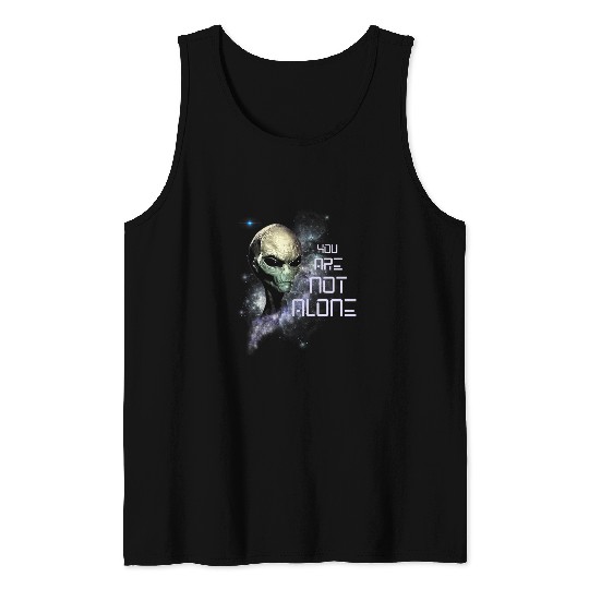 Aliens UFO extra terrestrial you are not alone Tank Tops