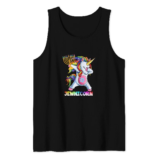 Unicorn Pet Hanukkah  Unicorn Jewnicorn Chanukah Jewish 6 Tank Tops