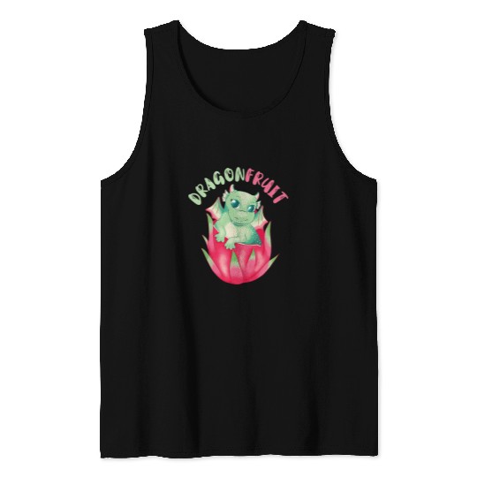 Dragon Pet Dragonfruit Funny Dragon Fruit Tropical Exotic Pitaya Animal Tank Tops