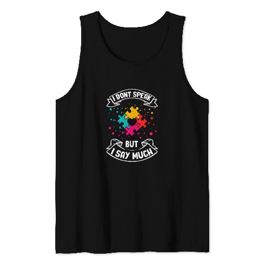 Autism Puzzle Happy Autism For Adults Syndrom Autist Autistic Asperger Tank Tops