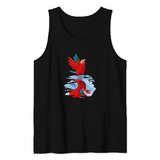 Dragon Pet Parrot 2Dragon Reflection I Greenwinged Macaw Tank Tops