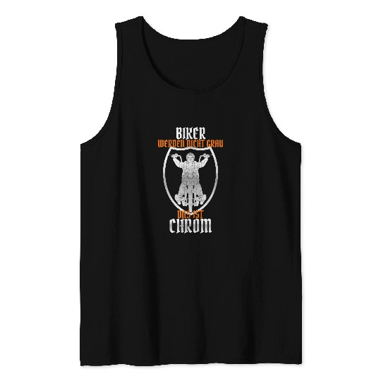Biker Will Not Grey Das Ist Chrome Motorcycle Rider Biker Tank Tops