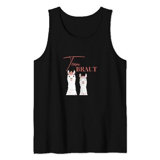 Llama Pet Team Bride Lama Alpaca JGA Engagement Tank Tops