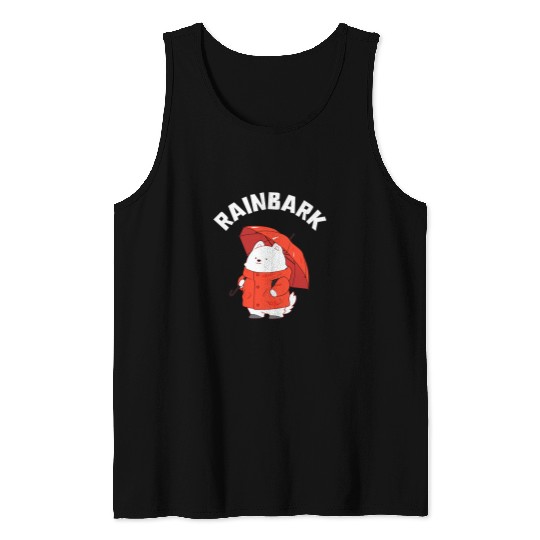 Samoyed Rainbark Funny Dog Umbrella Tank Tops