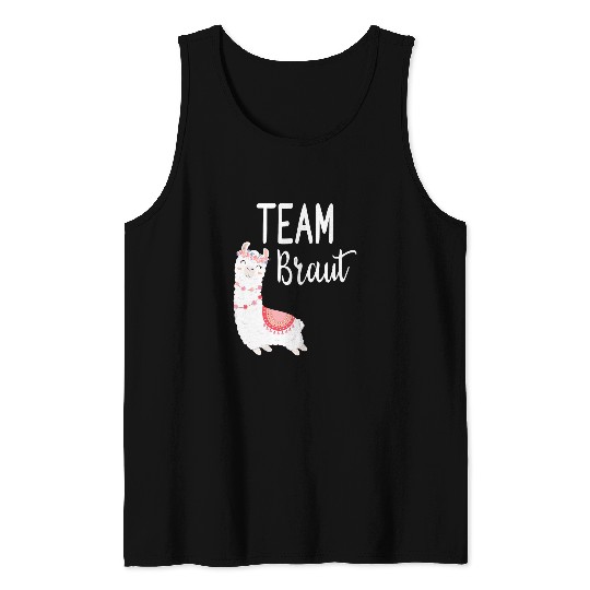 Llama Pet Team Bride Lama Alpaca Alpaca JGA Engagement Gift Tank Tops