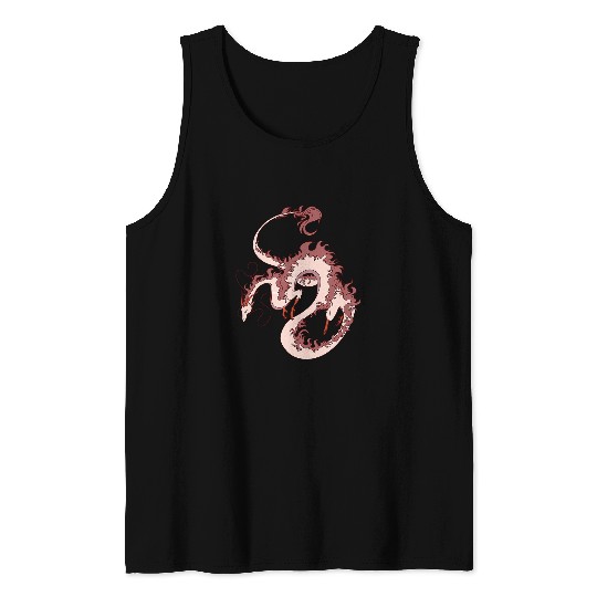 Dragon Pet Pink Red Japanese Dragon Saga Myth Tank Tops