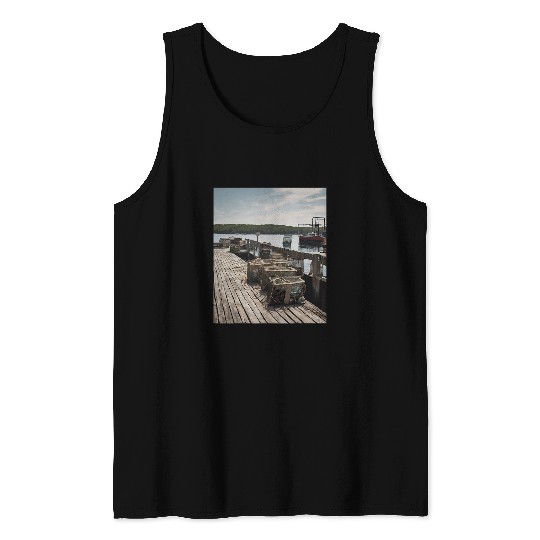 Fishing Fun Nets Lobster Traps Dock Tank Tops