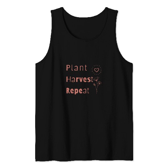 plant harvest repeat summer farmer kids Tank Tops