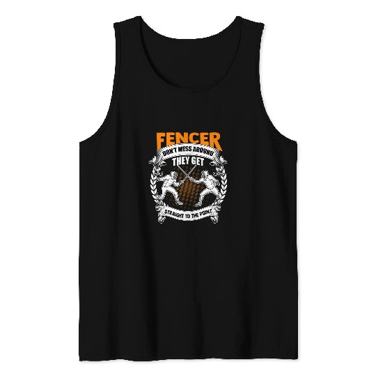 Fencing Youth Men Women Fence Gift Fencer Girls Boys Tank Tops