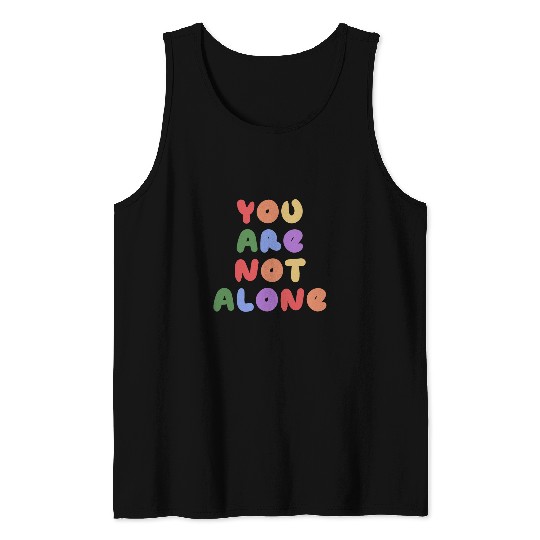 suicides Prevention 988 Ribbon You Are Not Alone Mental Health Awareness Tank Tops