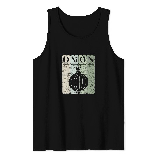 Onion Periodic Table Elements Vegetables Farmer Retro 26 Tank Tops