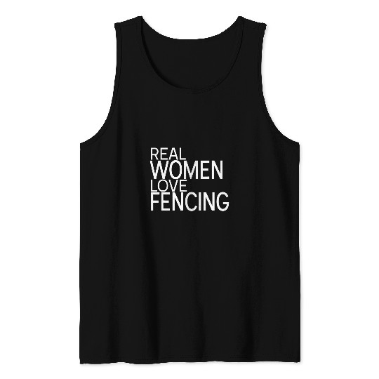 fencing sports Real Women Love Fencing fencing coach Tank Tops