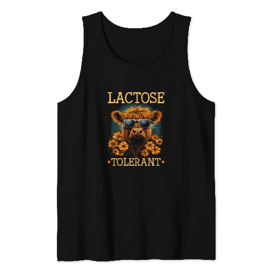 Highland Cow Lactose Tolerant Dairy Farmer Girl Country 21 Tank Tops