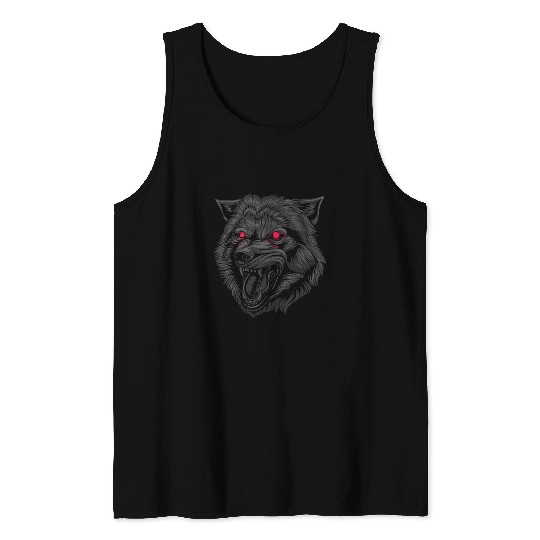 Coyote Mammal Viking Fenrir wolfs Head Child of Loki Norse Mythology Tank Tops