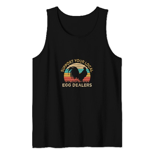 Chicken Pet Local Egg dealers Funny Bleached Chicken Lover Farm Farmer 14 9 Tank Tops
