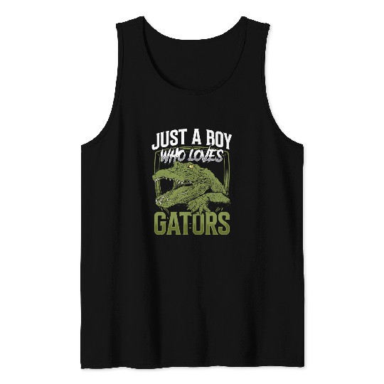 Alligator Pet Gators Lover Alligator Fan Crocodile Owner Funny Humor Boy Tank Tops