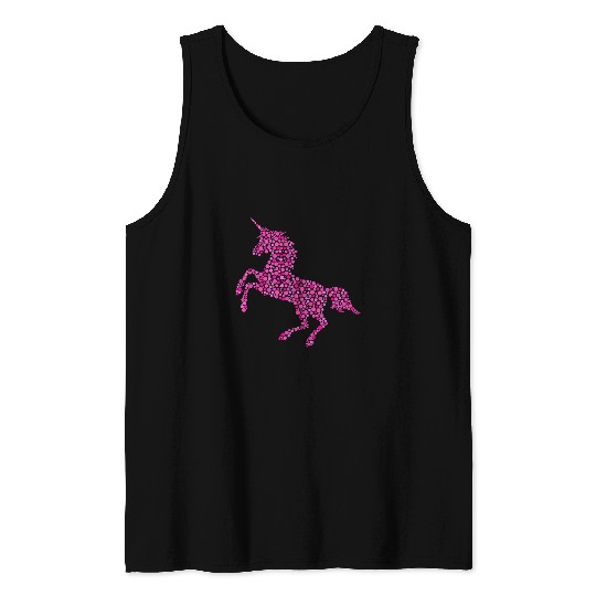Unicorn Pet Pink Polka Dotted Unicorn International Dot Day Novelty 2 Tank Tops