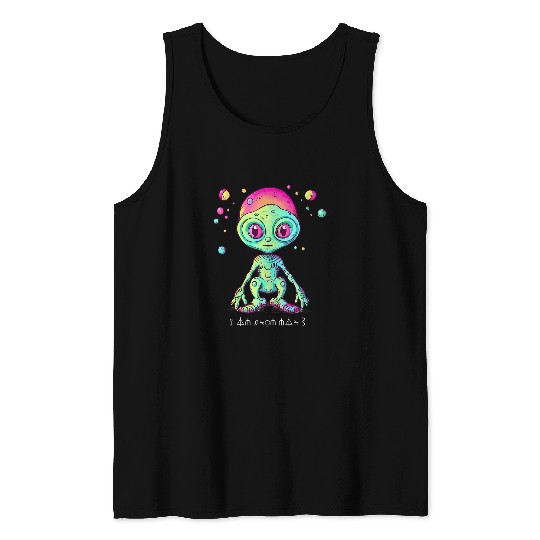 Aliens UFO Extraterrestrial Martian Im From Mars in Alien Language Tank Tops