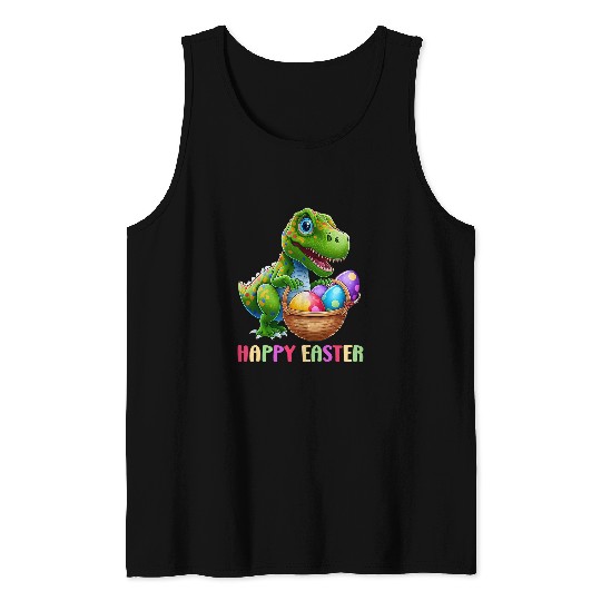 Dinosaur Pet Easter Tyrannosaurus rexs T rexs Dinosaur Easter Egg Basket Tank Tops