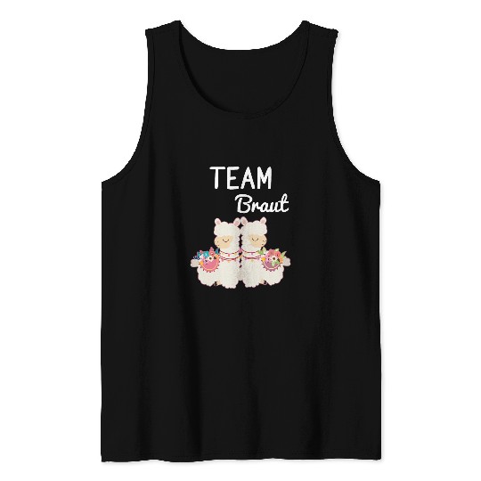 Llama Pet Team Bride Lama Alpaca Alpaca JGA Engagement Tank Tops