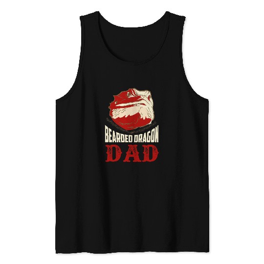 Bearded Dragon Pet Dad Lizard Lover Reptile Tank Tops