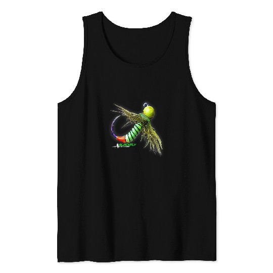 Fishing Fun Fly Fishing Caddis Trout Flies s Gifts by Black Fly Tank Tops