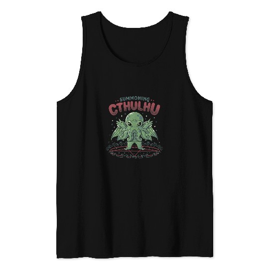 Octopus Pet Summoning Cthulhu Halloween Ritual Funny Cute Cthulhu036 Tank Tops