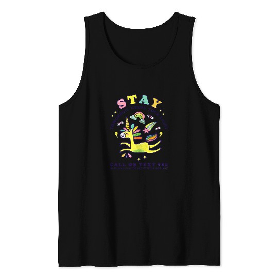 suicides Prevention 988 Stay Tomorrow Needs You Light 988 Unicorn Tank Tops