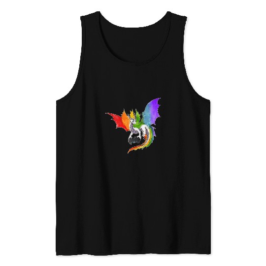 Dragon Pet Gamer LGBTQ Pride Gay LGBT Game Dragon Love Is Love Tank Tops