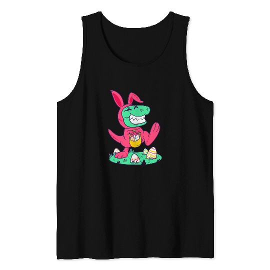 Chicken Pet TRex Easter Bunny Chick Egg Hunt Easter Day Hunt Tank Tops