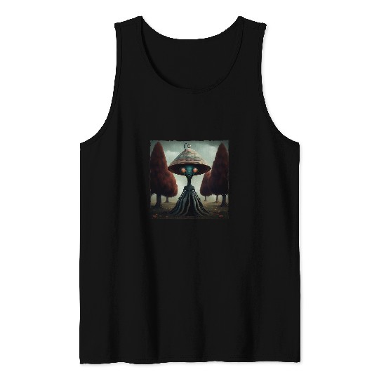 Aliens UFO Flatwoods Monster Braxie 1952 Creepy Alien Cryptid Legend 43 Tank Tops