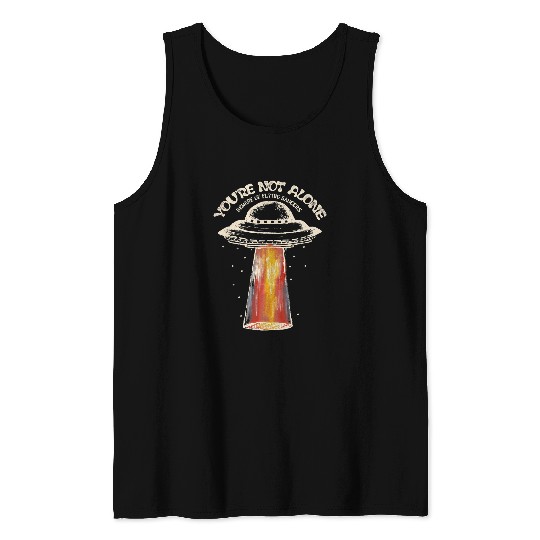 Aliens UFO Flying Saucer Invasion 1950s Sience Fiction Abduction 22 Tank Tops