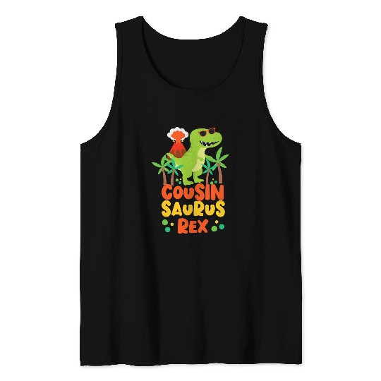 Dinosaur Pet Cousin Saurus rexs Dinosaur Kids Tank Tops