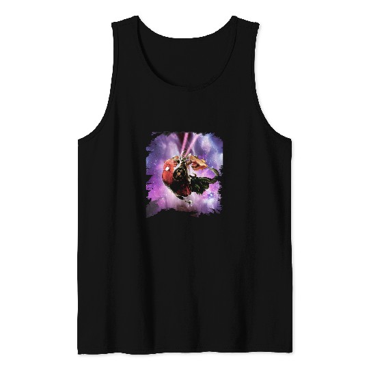 Chicken Pet Tornado Cat Riding Chicken With Bacon Tank Tops