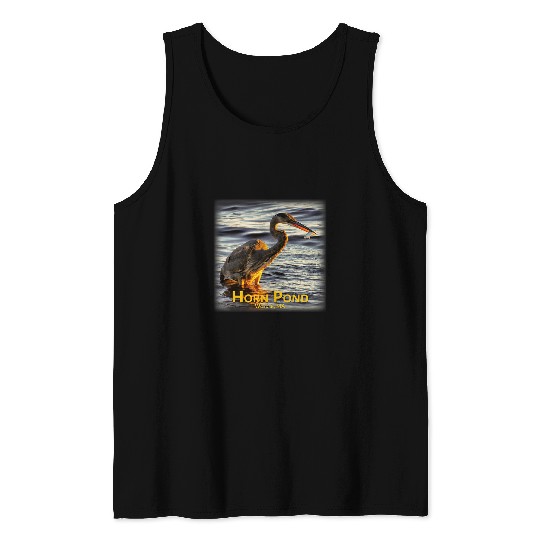 Fishing Fun Great Blue Heron Tank Tops
