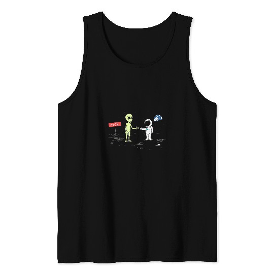 Aliens UFO Alien Space Moon Astronaut Rock Paper Scissors World Tee Tank Tops