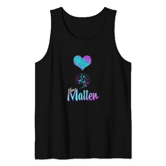 suicides Prevention 988 Ribbon Fight suicides Awareness Prevention You Matter 7 Tank Tops