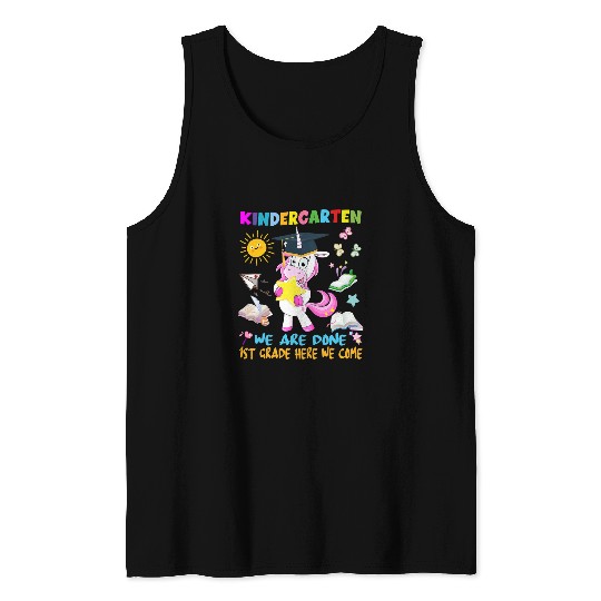 Unicorn Pet Flossing Kindergarten Graduation Back To School Tank Tops