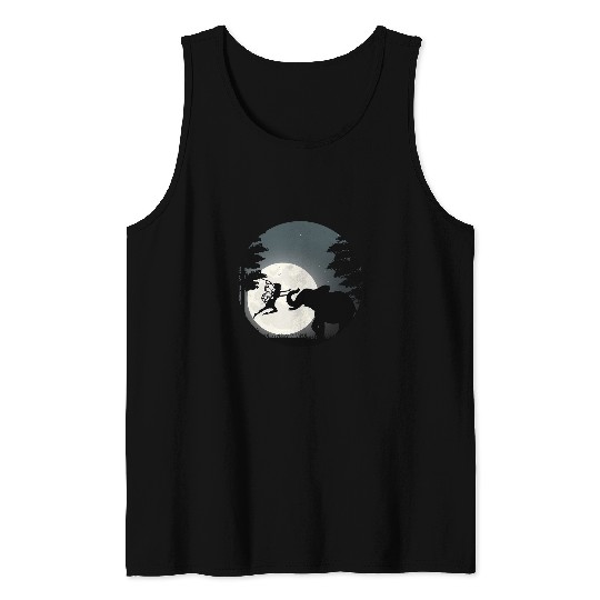 Elephant Mammal fantasy fairy elephant under the full moon light Tank Tops