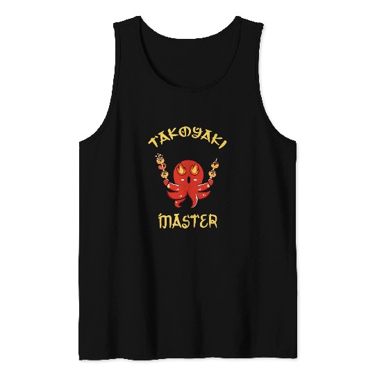 Octopus Pet Takoyaki master Japan Foodie Street Food Octopus Balls lover Tank Tops