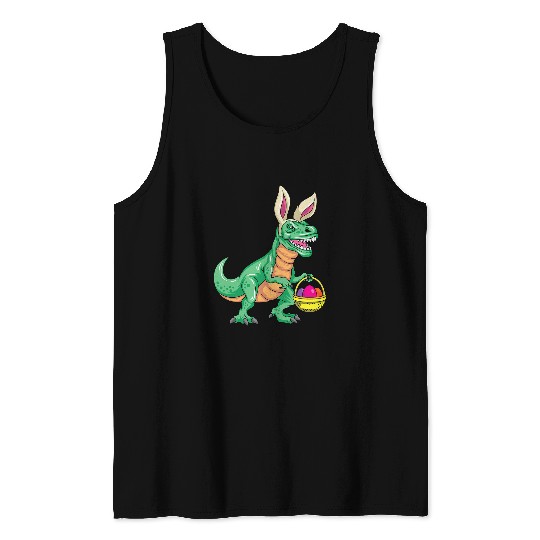 Dinosaur Pet Cute Bunny Dinosaur Easter Bunny Dinosaur Easter Bunny TRex Tank Tops