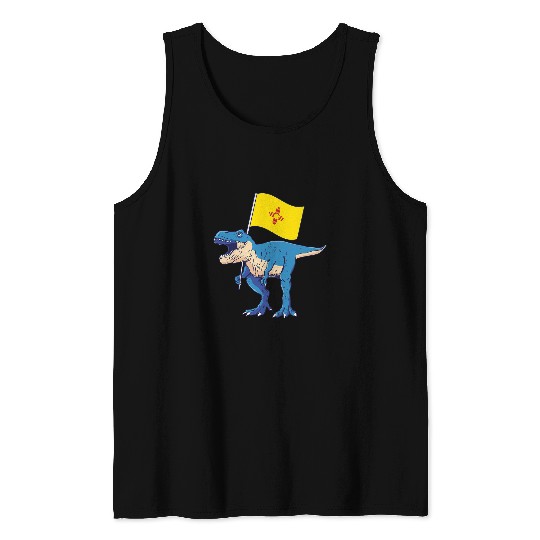 Dinosaur Pet New Mexico Flag Dinosaur TRex Desert Santa Fe Men Women Tank Tops