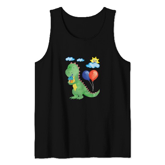 Dinosaur Pet Little sweet dinosaur with lemonade refreshment for all 1 Tank Tops