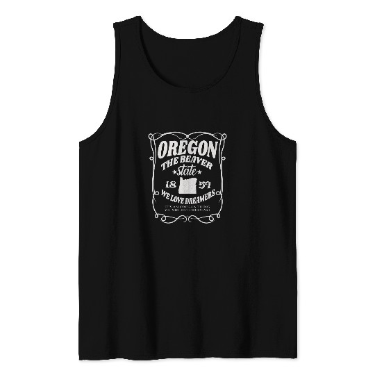 Beaver Pet Oregon The Beaver State 1859 Oregon State Tank Tops